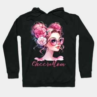 Cheer Mom Cheerleader Mama Life Messy Bun Mother's Day Hoodie